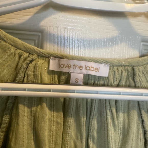 Anthropologie Women's Green Ruffled Blouse love the label size S - Picture 6 of 7